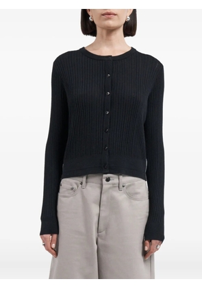 Maria McManus ribbed crew-neck cardigan - Black