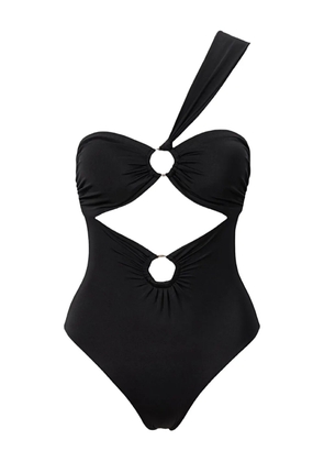 SOFIA ERHAN one-shoulder ring-detail swimsuit - Black