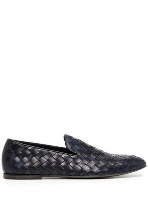 Barrett woven-leather loafers - Blue
