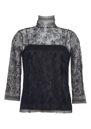 Adam Lippes floral-lace top - Black