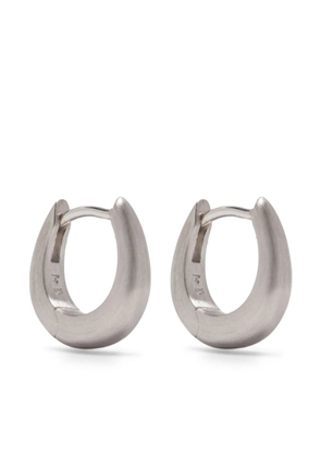 Tom Wood Liz satin huggie earrings - Silver