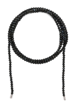 Tom Wood larvikite bead necklace - Silver