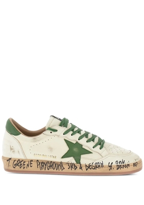 Golden Goose leather star trainers - White