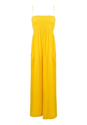 Olympiah smocked detail sleeveless jumpsuit - Yellow