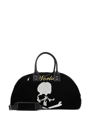 Mastermind World skull-embellished velvet holdall - Black