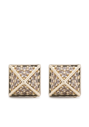 Eddie Borgo Pavé Pyramid earrings - Gold