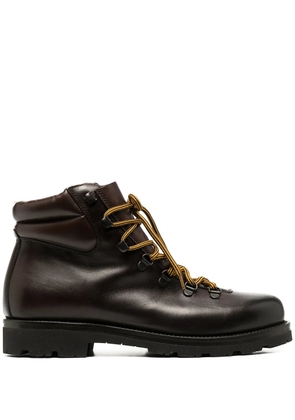 Scarosso padded-ankle lace-up boots - Brown