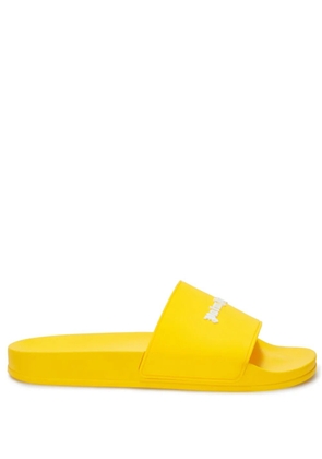 Palm Angels logo-embossed slides - Yellow