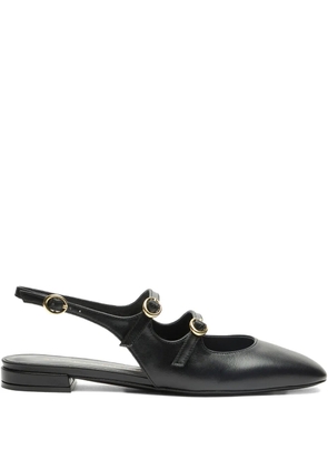 Stuart Weitzman slingback buckle flats - Black