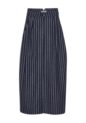 Henrik Vibskov pinstripe pleated skirt - Blue