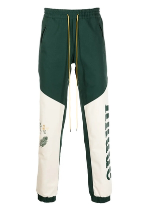 RHUDE Flight panelled track pants - Green