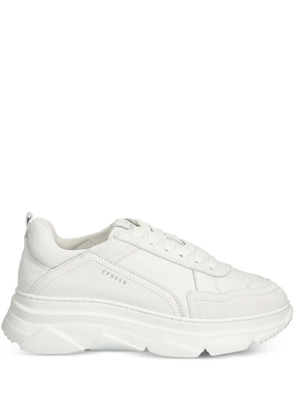 Copenhagen leather panelled platform sneakers - White