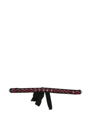Parlor crystal-embellishment belt - Black
