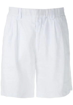 Handred linen pleated shorts - White