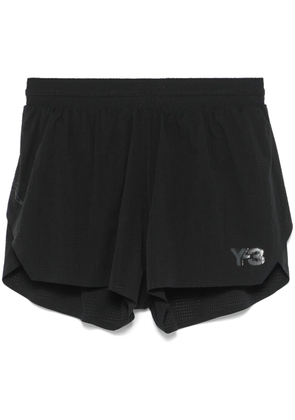 Y-3 logo-print running shorts - Black