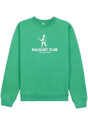 Sporty & Rich Racquet Club cotton sweatshirt - Green