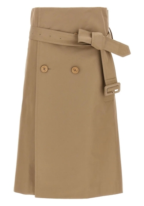 VETEMENTS cotton midi skirt - Neutrals