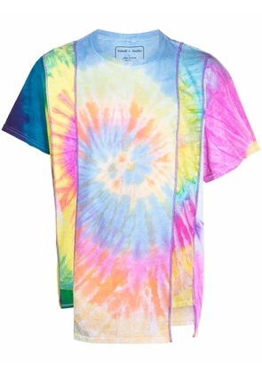Needles tie dye-print panelled T-shirt - Yellow
