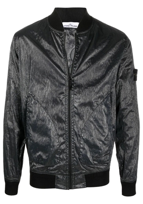 Stone Island loog-patch bomber jacket - Black