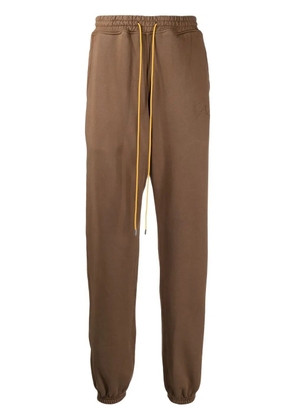 RHUDE drawstring-waist cotton track pants - Brown