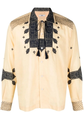 BODE Eastern Mosaic cotton shirt - Neutrals