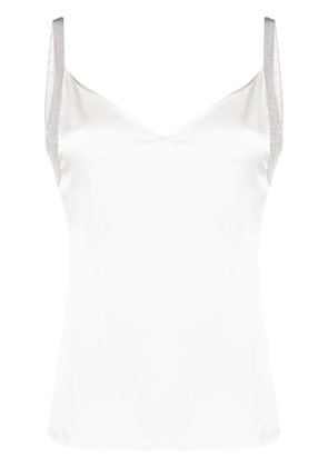 Fabiana Filippi metallic-trim satin camisole - Neutrals