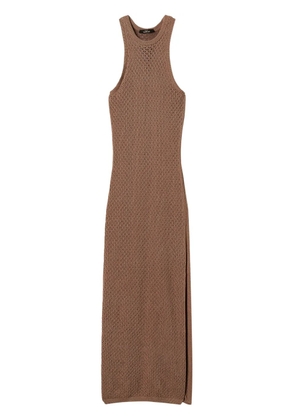 TWINSET ribbed midi dress - Brown