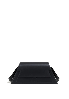 Marni logo-debossed leather shoulder bag - Black