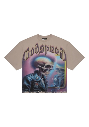 GODSPEED Man In The Mirror graphic-print T-shirt - Grey