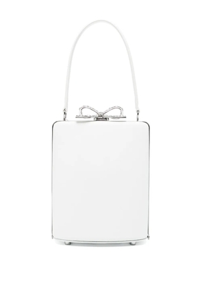 Self-Portrait bow-detailed tote bag - White