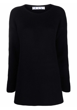 Off-White ribbed-knit wool jumper - Black