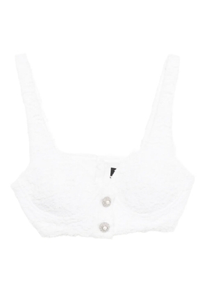 Xenia Magera Aura tweed top - White