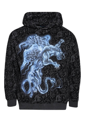 Casella Meyer graphic-print jacquard hoodie - Black