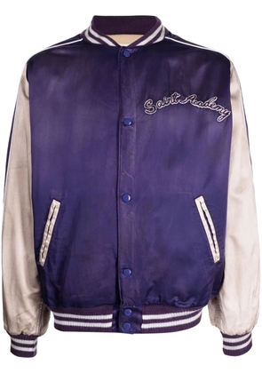 SAINT MXXXXXX logo-embroidered bomber jacket - Purple