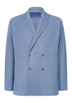 Issey Miyake Pleats 1 double-breasted jacket - Blue
