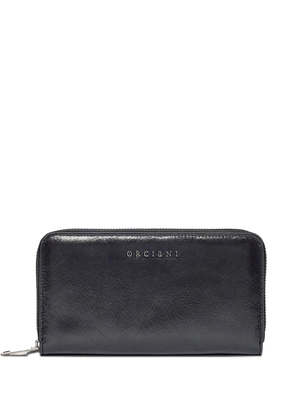 Orciani gotham zipped leather wallet - Black