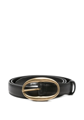 Lardini oval-buckle leather belt - Black