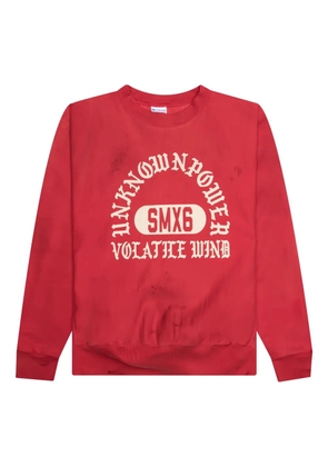 SAINT MXXXXXX Unknown PWR crew-neck sweatshirt - Red