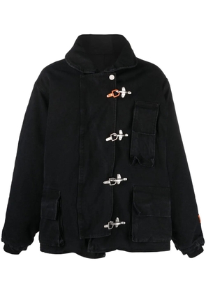 Heron Preston toggle-fastening canvas jacket - Black