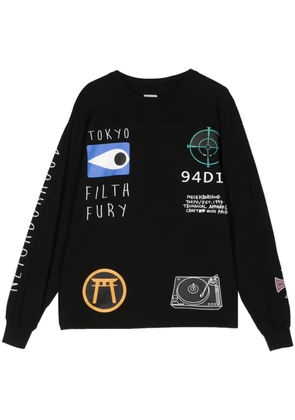 Neighborhood graphic-print cotton T-shirt - Black