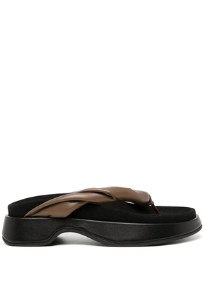 Reike Nen twisted-strap platform flip flops - Black