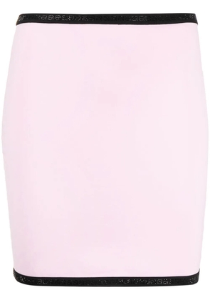 Alexander Wang crystal-logo-trim mini skirt - Pink