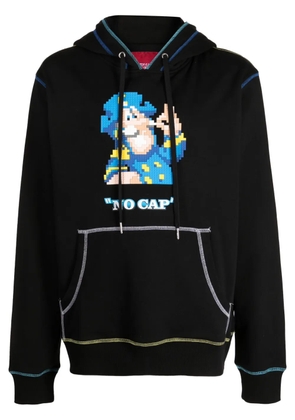 Mostly Heard Rarely Seen 8-Bit No Cap graphic-print cotton hoodie - Black