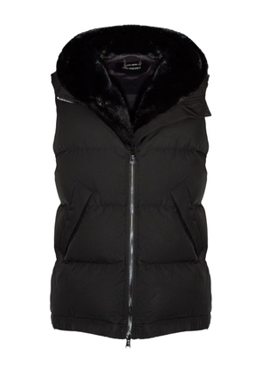 LOU ANDREA hooded sleeveless gilet - Black