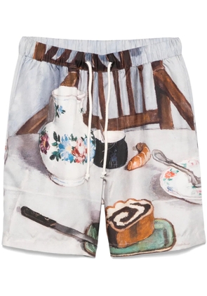 Nanushka silk shorts - Grey