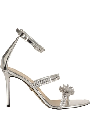 MACH & MACH 100mm crystal-embellished sandals - Silver
