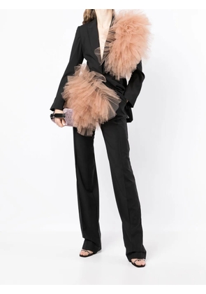 ACT Nº1 high-waist pleated wool trousers - Black