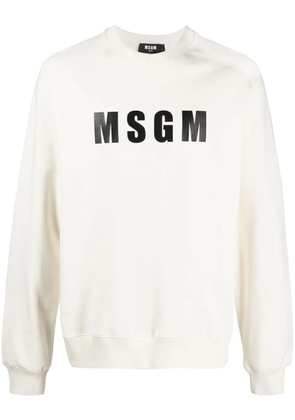MSGM logo-print sweatshirt - Neutrals