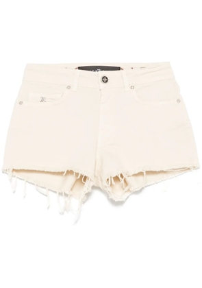 John Richmond frayed-hem shorts - Neutrals
