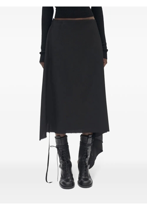 Ann Demeulemeester wrap asymmetric skirt - Black